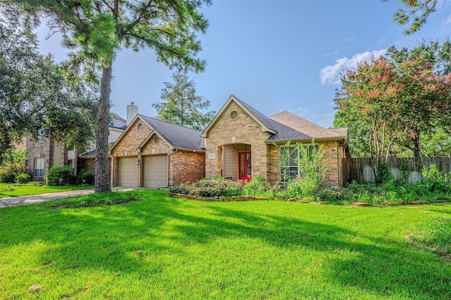 19402 Bear Meadow Ln, Katy, TX 77449 - ranch-style home with an attached garage, brick siding, concrete driveway, and roof with shingles