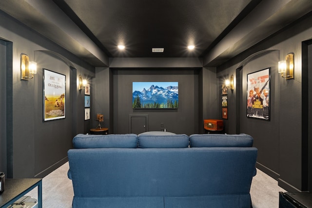 1025 Mission River Dr, Conroe, TX 77304 - home theater featuring carpet floors and baseboards