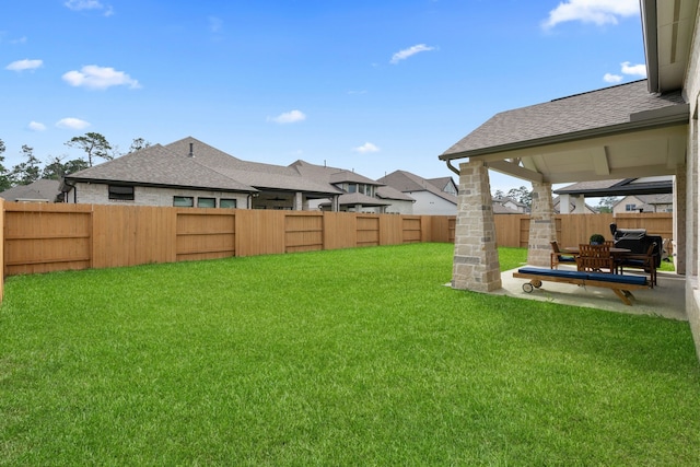 1025 Mission River Dr, Conroe, TX 77304 - view of yard featuring a fenced backyard and a patio area