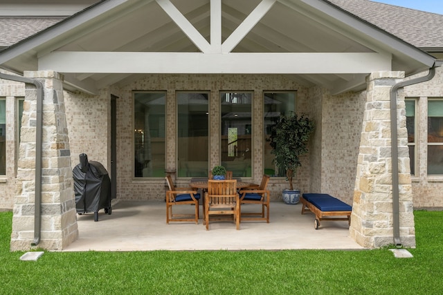 1025 Mission River Dr, Conroe, TX 77304 - view of patio with area for grilling
