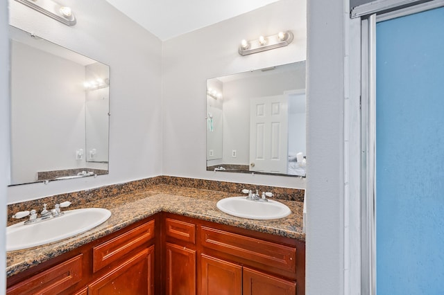 5930 Santa Bernadetta, Houston, TX 77017 - bathroom featuring double vanity and a sink