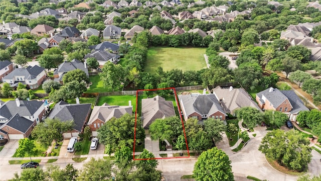 18523 W Laura Shore Dr, Cypress, TX 77433 - aerial perspective of suburban area with property boundaries highlighted
