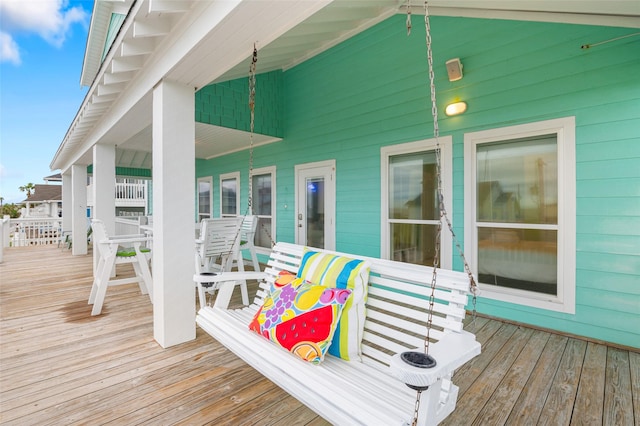 3347 Prides Way, Crystal Beach, TX 77650 - view of wooden terrace