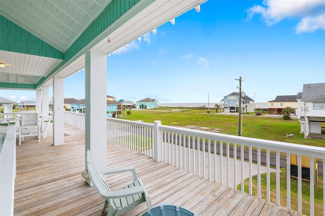 3347 Prides Way, Crystal Beach, TX 77650 - deck with a residential view and a yard