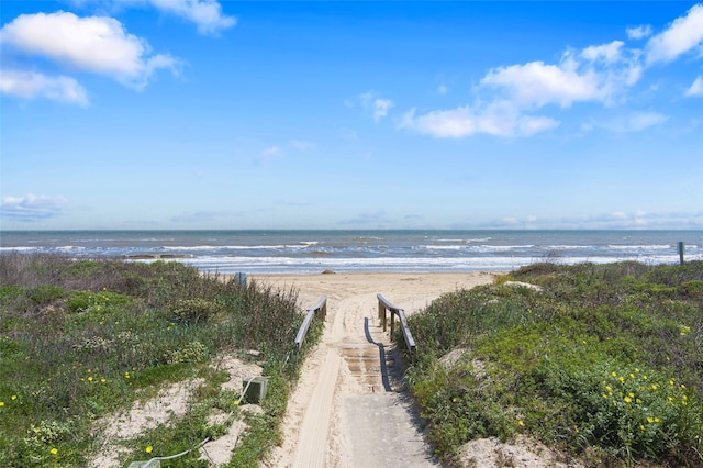 3347 Prides Way, Crystal Beach, TX 77650 - property view of water with a view of the beach