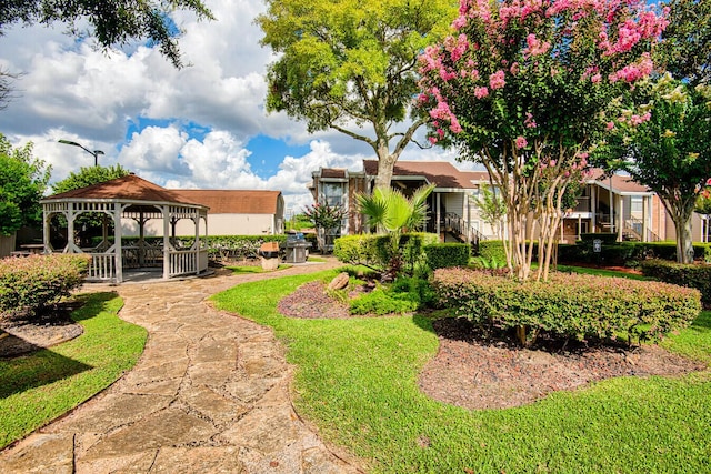 12660 Ashford Point Dr Unit 403, Houston, TX 77082 - view of yard with a gazebo