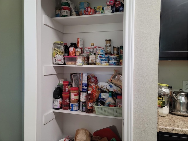 view of pantry