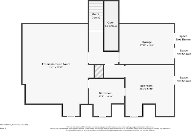 412 Redan St, Houston, TX 77009 - home floor plan