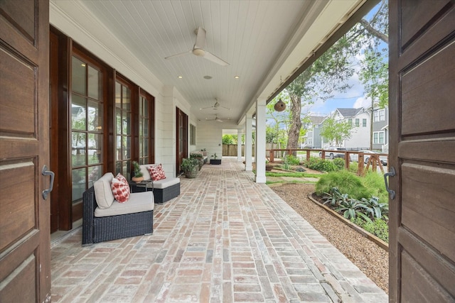 412 Redan St, Houston, TX 77009 - view of patio / terrace with ceiling fan