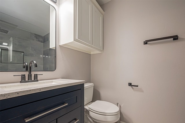1510 Pecan Trace Ct, Sugar Land, TX 77479 - bathroom with an enclosed shower, toilet, and vanity