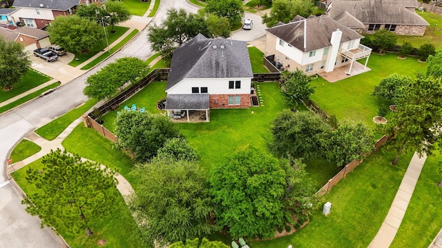 aerial view of residential area