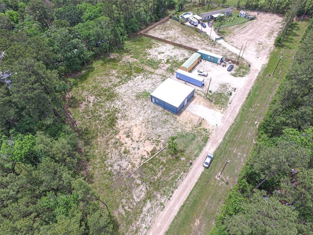 bird's eye view with a forest view