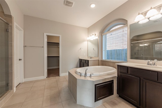 3302 Indigo Acres Ct, Katy, TX 77494 - full bath with visible vents, a stall shower, and a sink