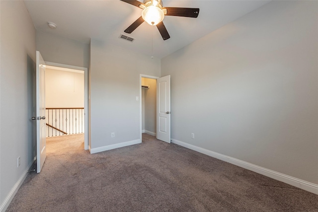3302 Indigo Acres Ct, Katy, TX 77494 - unfurnished bedroom featuring baseboards, visible vents, a ceiling fan, and carpet