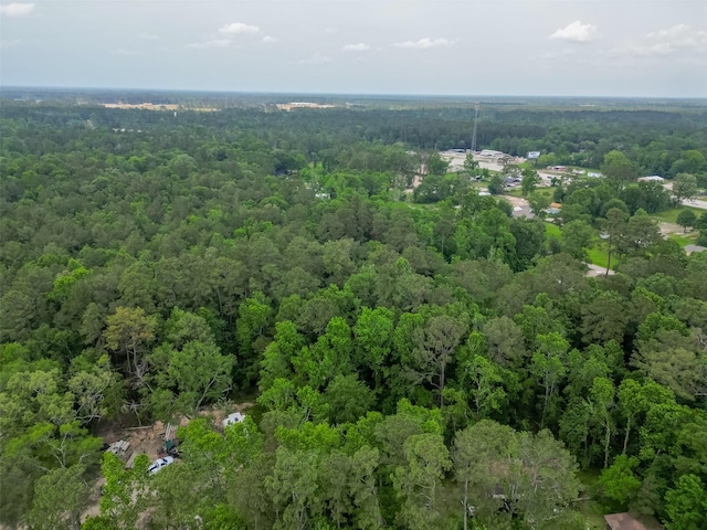 aerial view with a forest view