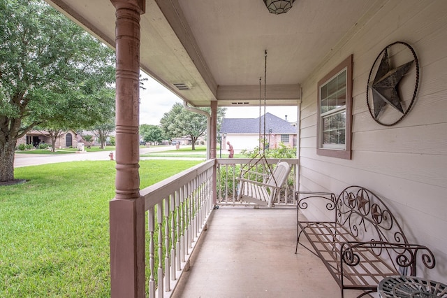 exterior space with a porch
