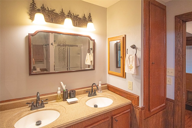 70 Lower Cove Dr, Point Blank, TX 77364 - full bathroom with double vanity and a shower stall