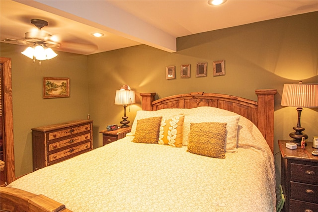 70 Lower Cove Dr, Point Blank, TX 77364 - bedroom with recessed lighting and a ceiling fan