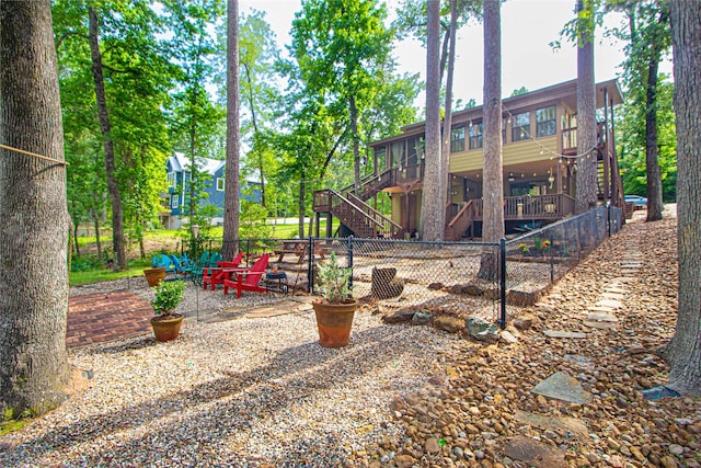70 Lower Cove Dr, Point Blank, TX 77364 - view of patio / terrace with stairway