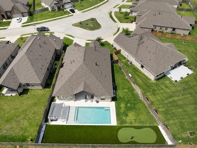 birds eye view of property featuring a residential view