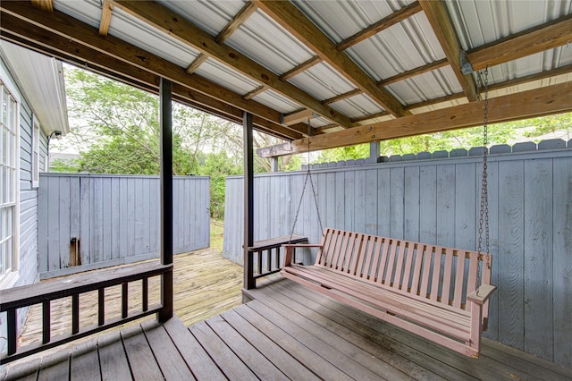 view of wooden deck