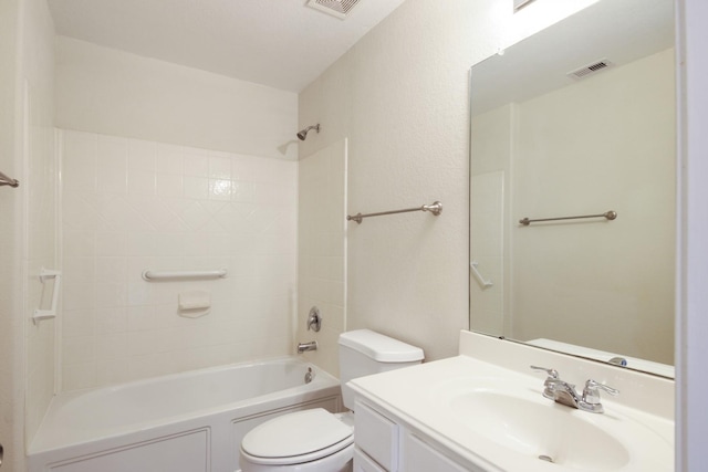 1318 Evermore Manor Ln, Houston, TX 77073 - bathroom featuring vanity, toilet, and bathtub / shower combination