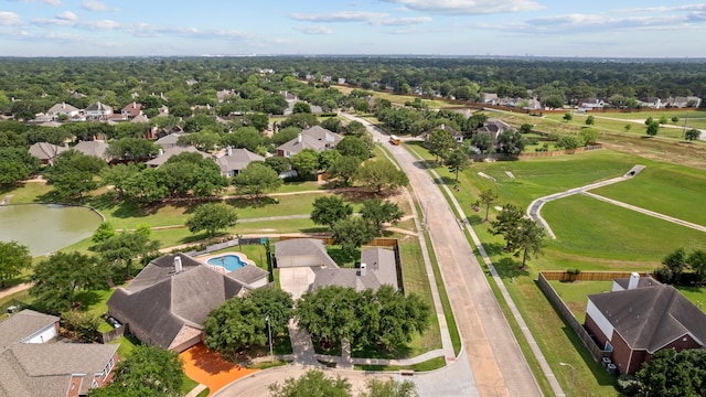 16511 Crystal View Ct, Houston, TX 77095 - birds eye view of property featuring a water view and a residential view