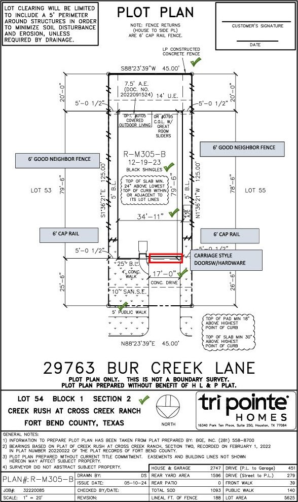 29763 Bur Creek Ln, Fulshear, TX 77441 - survey map / technical document