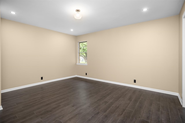 106 Rosewood Dr, Crockett, TX 75835 - unfurnished room with recessed lighting, dark wood finished floors, and baseboards