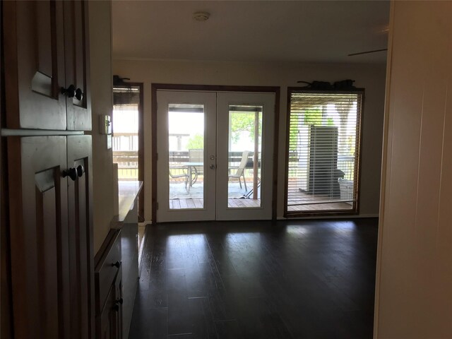 104 Bayside St, Livingston, TX 77351 - entryway featuring french doors and dark wood-type flooring