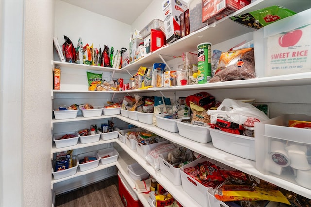 view of storage area