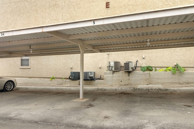 exterior space with central air condition unit