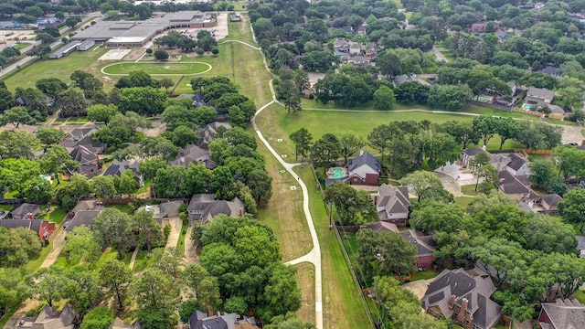 aerial view with a residential view