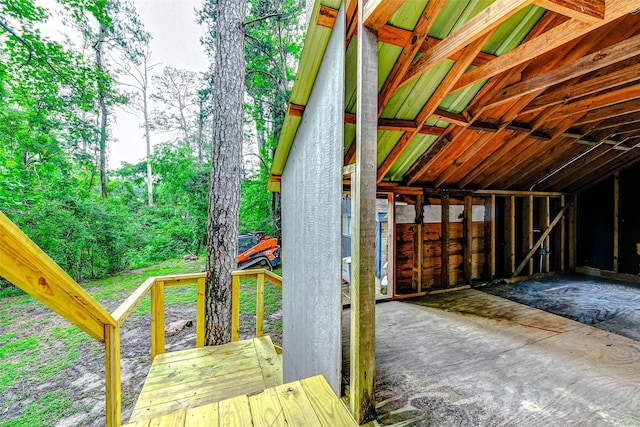 view of attic