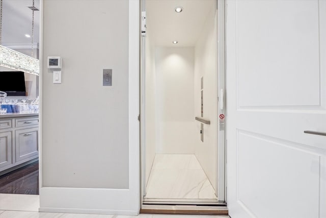 3851 Chevy Chase Dr, Houston, TX 77019 - interior space with elevator and recessed lighting