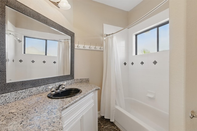 90 Greenview St, Montgomery, TX 77356 - full bathroom with shower / bath combo with shower curtain and vanity