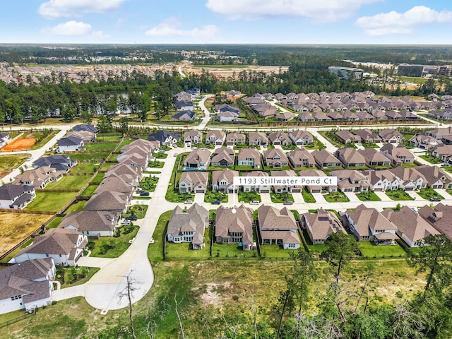 bird's eye view with a residential view