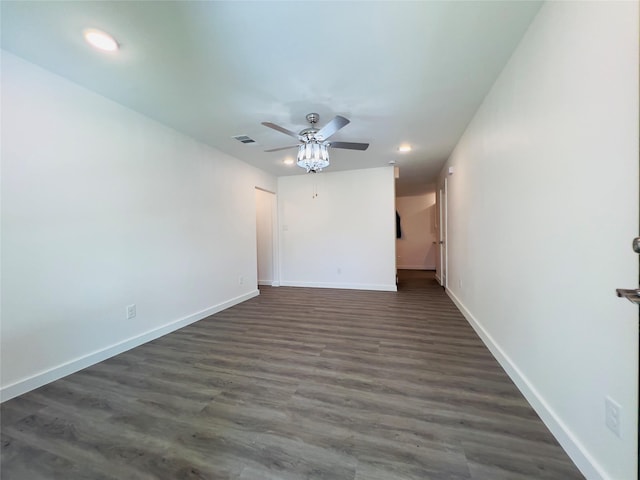 5618 Grace Point Ln, Houston, TX 77048 - spare room with baseboards, recessed lighting, visible vents, and a ceiling fan
