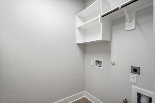 17311 Sunflower Petals Trl, Conroe, TX 77302 - washroom featuring laundry area, electric dryer hookup, hookup for a washing machine, baseboards, and gas dryer hookup