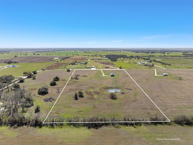 736 County Road 478, Lott, TX 76656 - bird's eye view featuring a rural view