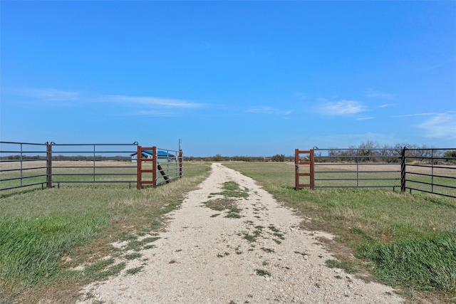 736 County Road 478, Lott, TX 76656 - view of street featuring a gated entry and a rural view