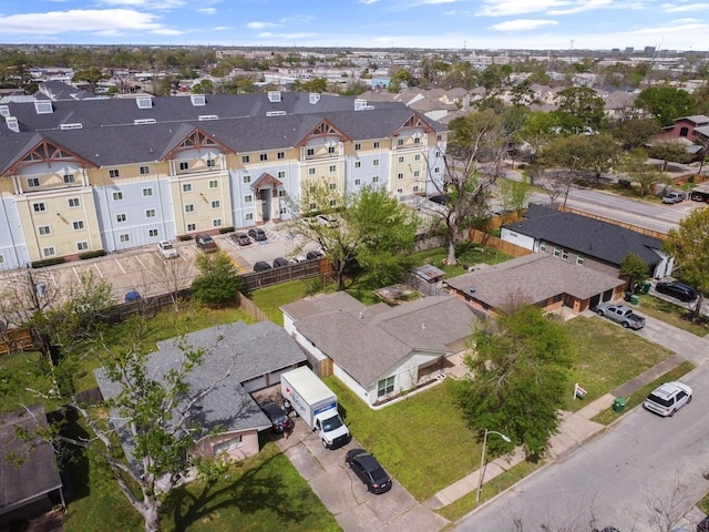 bird's eye view with a residential view