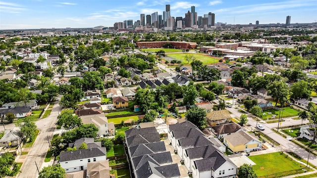 1228 Mcneil St, Houston, TX 77009 - aerial view of property's location featuring a skyline view