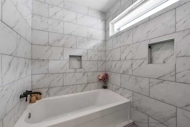 bathroom with a bath
