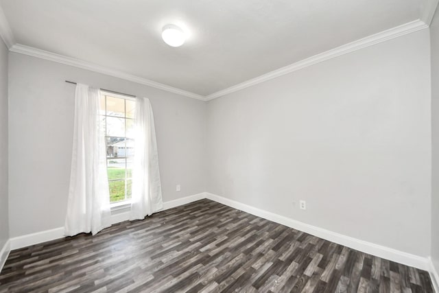 15030 Royal Shadows Dr, Houston, TX 77082 - unfurnished room with ornamental molding, dark wood-style floors, and baseboards