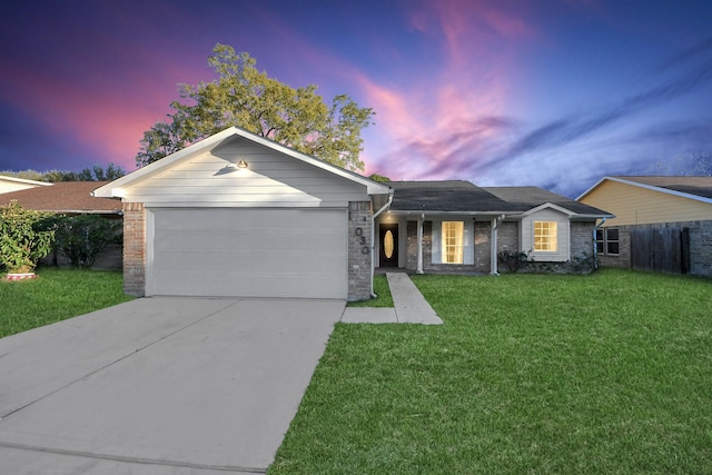 15030 Royal Shadows Dr, Houston, TX 77082 - single story home with a front yard, driveway, brick siding, an attached garage, and fence