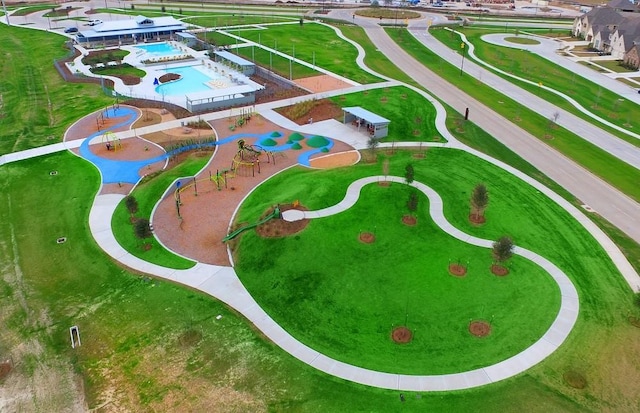 5515 Orangery Ln, Manvel, TX 77578 - bird's eye view of a pool