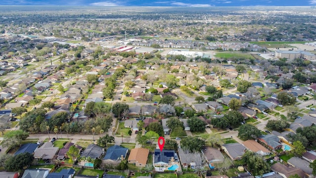 bird's eye view featuring a residential view