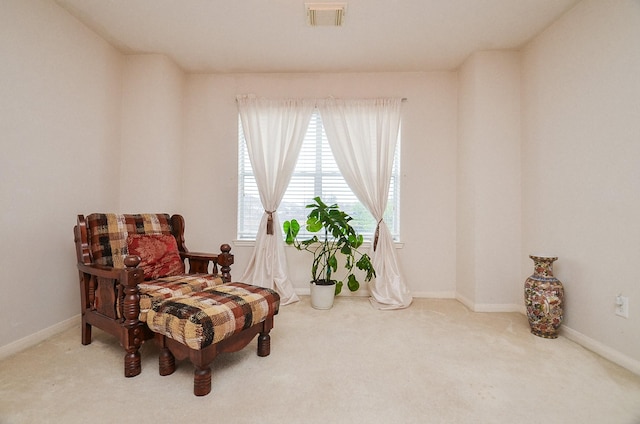 7011 Westover Ridge Dr, Houston, TX 77072 - sitting room featuring visible vents, carpet, and baseboards