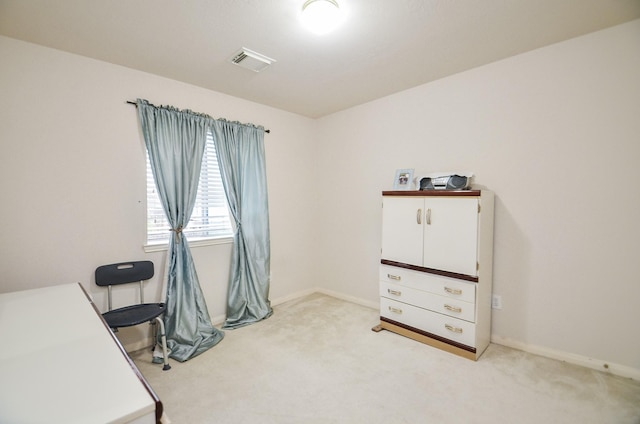 7011 Westover Ridge Dr, Houston, TX 77072 - office with visible vents, light colored carpet, and baseboards
